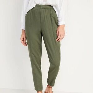 Old Navy Green Linen Pants